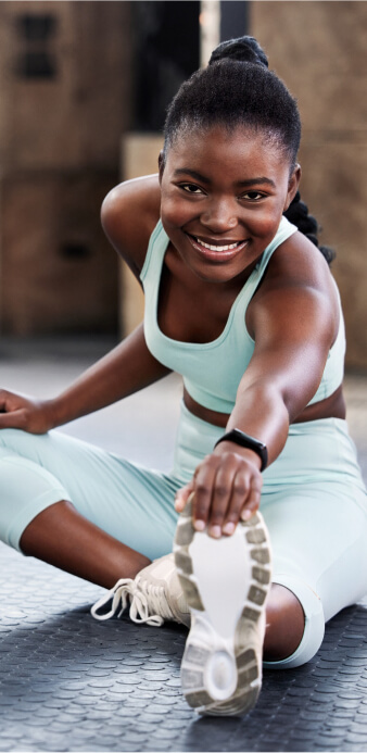 Woman stretching