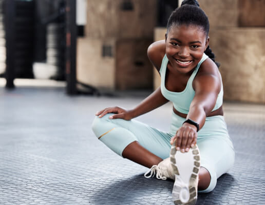 Woman stretching